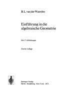 Tapa de Einführung in die algebraische Geometrie [von] B. L. van der Waerden
