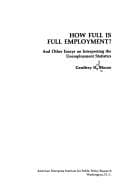 Tapa de How full is full employment?