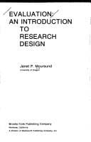 Tapa de Evaluation: an introduction to research design