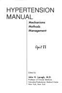 Tapa de Hypertension manual: mechanisms, methods, management