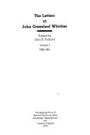 Tapa de The letters of John Greenleaf Whittier