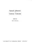 Tapa de Samuel Johnson's literary criticism