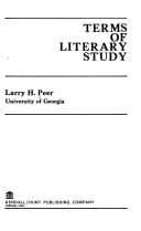 Tapa de Terms of literary study