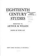 Tapa de Eighteenth century studies