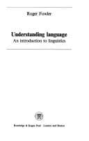 Tapa de Understanding language