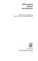 Tapa de Philosophical analysis and education