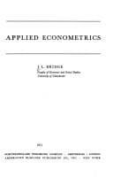 Tapa de Applied econometrics
