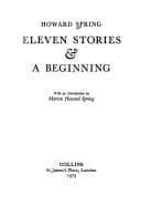 Tapa de Eleven stories & a beginning
