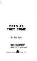 Tapa de Dead as they come