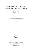 Tapa de The history of the grain trade in France, 1400-1710