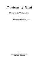 Tapa de Problems of mind: Descartes to Wittgenstein