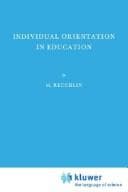 Tapa de Individual orientation in education