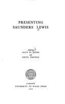 Tapa de Presenting Saunders Lewis