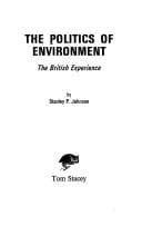Tapa de The politics of environment -- the British experience