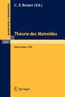 Tapa de Théorie des matroïdes