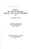 Tapa de Horace: his Arte of poetrie, Pistles, and Satyrs Englished