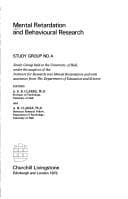 Tapa de Mental retardation and behavioural research