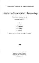 Tapa de Studies in comparative librarianship