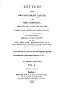 Tapa de Letters from Mrs. Elizabeth Carter, to Mrs. Montagu, between the years 1755 and 1800