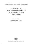 Tapa de A Magyar irodalomtörténet bibliográfiája