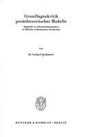 Tapa de Grundlagenkritik preistheoretischer Modelle
