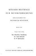Tapa de Untersuchungen zur Melodik des Hugenottenpsalters