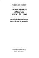 Tapa de Handbuch der deutschen Literaturgeschichte.