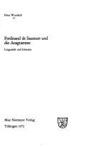 Tapa de Ferdinand de Saussure und die Anagramme