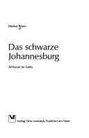 Tapa de Das schwarze Johannesburg