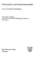 Tapa de Psychoanalyse und Literaturwissenschaft