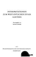 Tapa de Interpretationen zum West-östlichen Divan Goethes