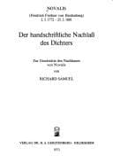 Tapa de Novalis (Friedrich Freiherr von Hardenberg) 2.5.1772-25.3.1801
