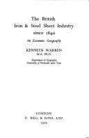 Tapa de The British iron & steel sheet industry since 1840