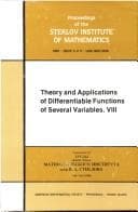 Tapa de Theory and applications of differentiable functions of several variables