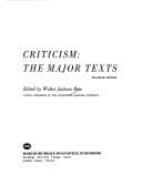 Tapa de Criticism: the major texts