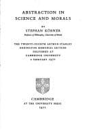 Tapa de Abstraction in science and morals