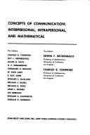 Tapa de Concepts of communication