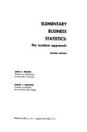Tapa de Elementary business statistics