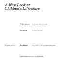 Tapa de A new look at children's literature