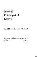 Tapa de Selected philosophical essays