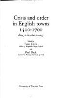 Tapa de Crisis and order in English towns, 1500-1700