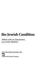 Tapa de World politics and the Jewish condition