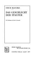 Tapa de Das Geschlecht der Staufer
