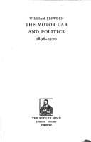 Tapa de The motor car and politics, 1896-1970