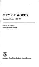 Tapa de City of words: American fiction, 1950-1970