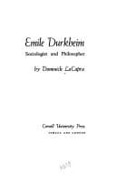 Tapa de Émile Durkheim: sociologist and philosopher