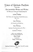 Tapa de Voices of German pacifism