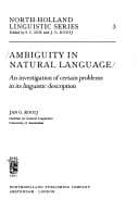 Tapa de Ambiguity in Natural Language