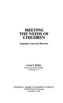 Tapa de Meeting the needs of children