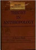Tapa de Theory in anthropology